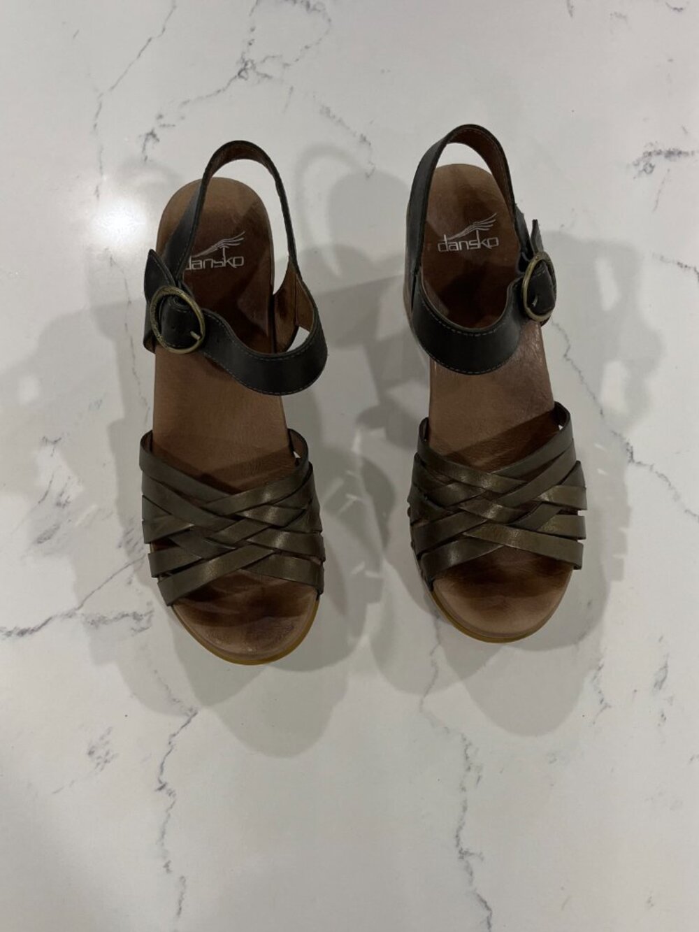 Dansko Dawson Sandal Olive Green - Women 's Size 38 or 8 US - Picture 3 of 8